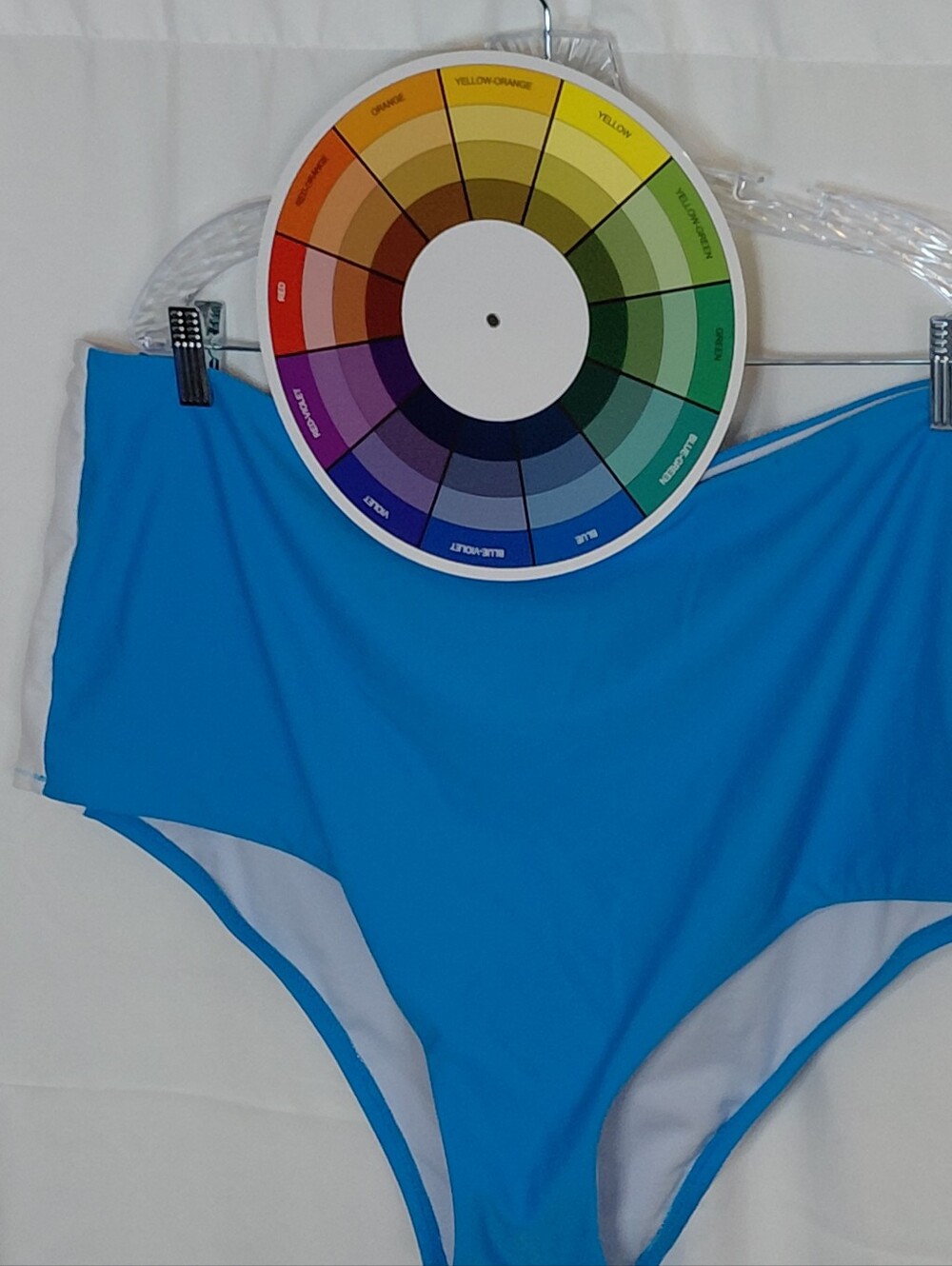 High-Waist Women’s Bikini Bottoms in Bright Blue - Picture 3 of 16